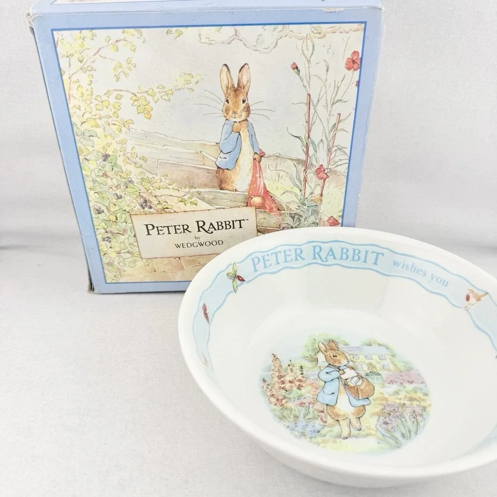 Wedgwood x Peter Rabbit Happy Birthday Bowl 1996 & Box England Frederick‎ Warne